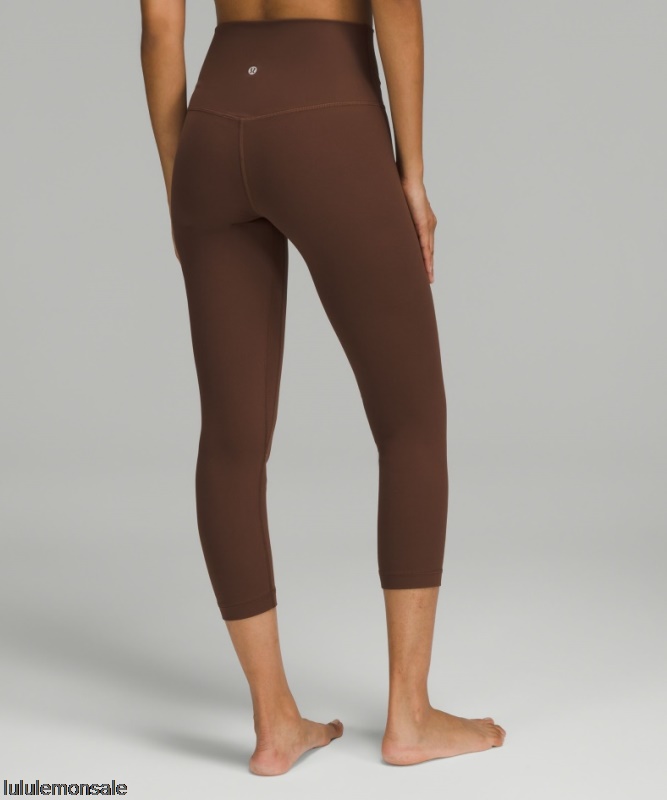 Lululemon Damen DELULU210 | Ausrichten High-rise Crop 23 Dark Olive